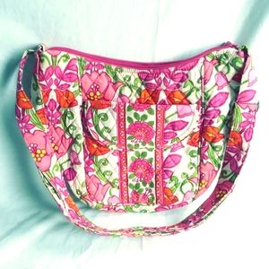 Vera Bradley pink floral crossbody bag